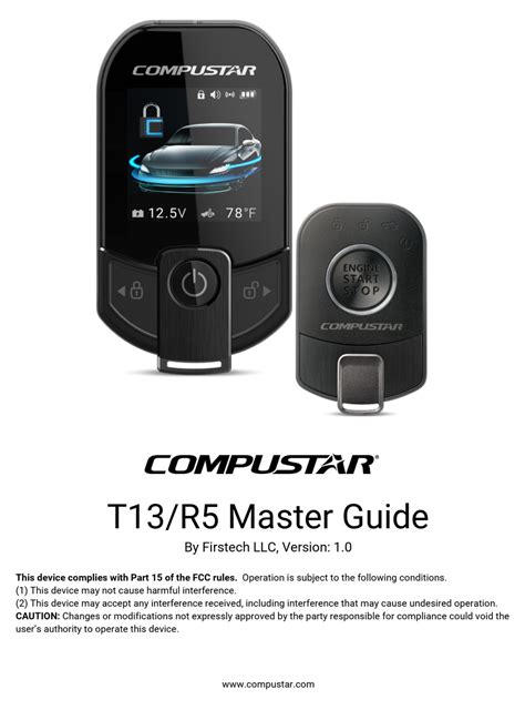 compustar t13 manual